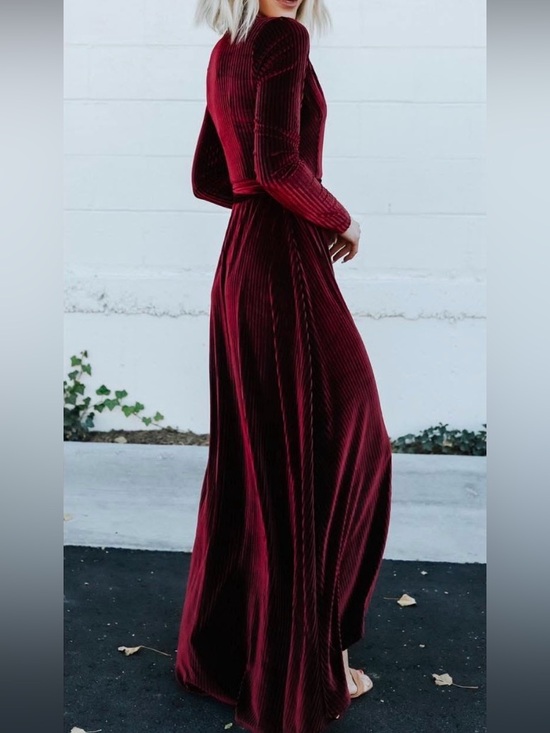 Baltic Born Dresses & Skirts - BalticBorn Velvet Red Maxi Dress M NWT